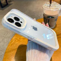 Силиконовый чехол "Invisible Folding" с подставкой для iPhone 14 Pro Max Белый