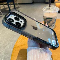 Силиконовый чехол "Invisible Folding" с подставкой для iPhone 13 Pro Max Черный