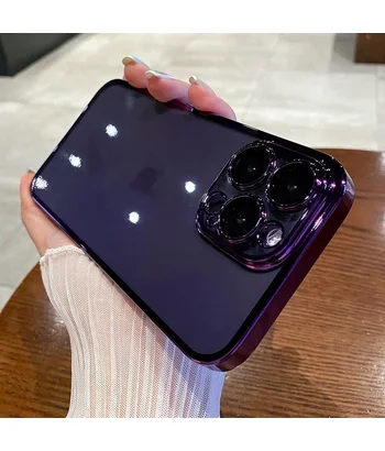 Силіконовий чохол "Square Plating" для iPhone 13 Pro Max Фіолетовий