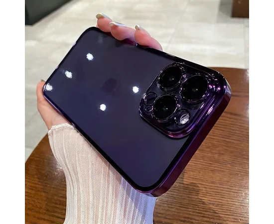 Силиконовый чехол "Square Plating" для iPhone 13 Pro Max Фиолетовый