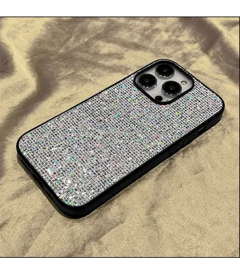 Силіконовий чохол "Bling Sequin" з блискітками для iPhone 13 Pro Max Білий