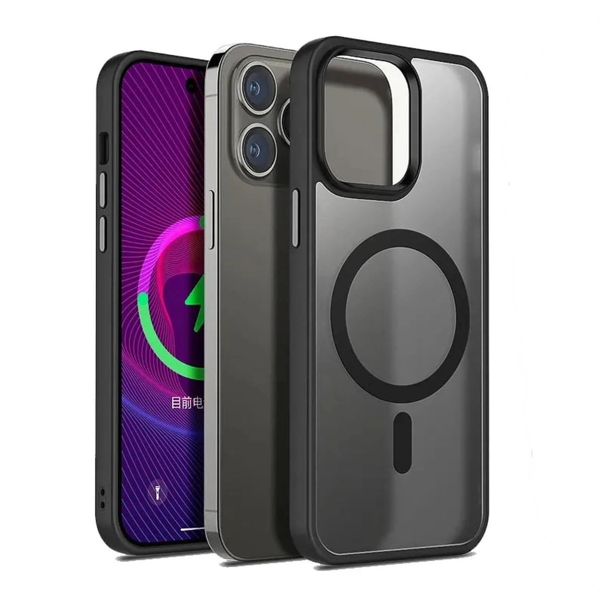 Силиконовый чехол "Silicone Armor" with MagSafe для Apple iPhone 14 Pro Max Черный