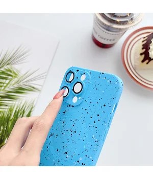Силиконовый чехол "Silicone Dotted" with MagSafe для Apple iPhone 15 Pro Max Голубой