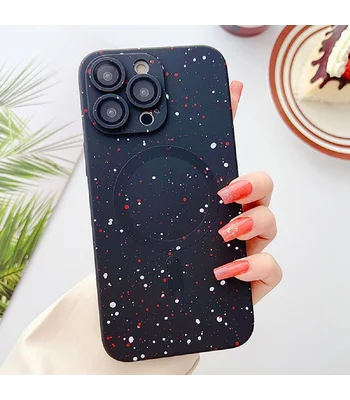 Силіконовий чохол "Silicone Dotted" with MagSafe для Apple iPhone 14 Pro Чорний
