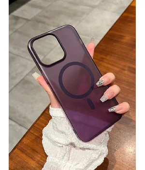 Пластиковый чехол "Luxury Ultra Thin Matte" with MagSafe для Apple iPhone 15 Pro Max Фиолетовый