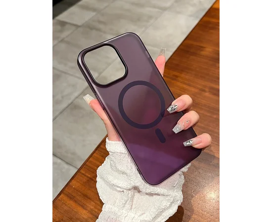 Пластиковый чехол "Luxury Ultra Thin Matte" with MagSafe для Apple iPhone 15 Pro Max Фиолетовый