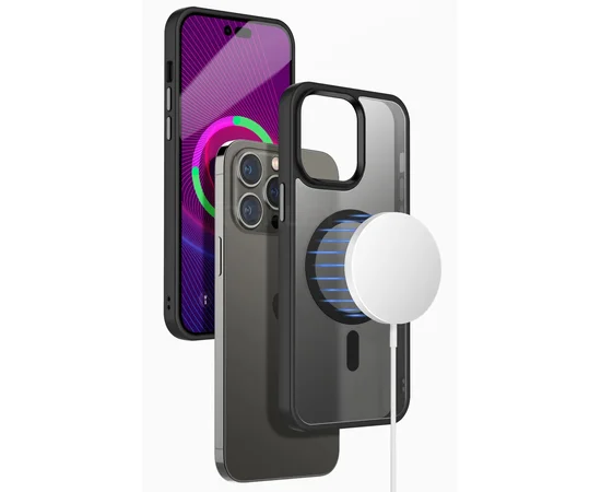 Силиконовый чехол "Silicone Armor" with MagSafe для Apple iPhone 12 Pro Max Черный