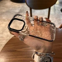 Силиконовый чехол "Crystal Diamond" для iPhone 15 Pro Max Черный