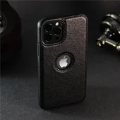 Чехол TPU+PC "Thin Slim Leather" для iPhone 14 Pro Max Черный