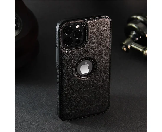 Чохол TPU+PC "Thin Slim Leather" для iPhone 14 Pro Max Чорний