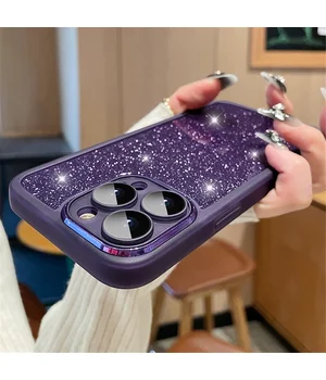 Силіконовий чохол "Bling Plating" для iPhone 13 Pro Max Фіолетовий