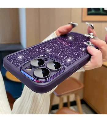Силіконовий чохол "Bling Plating" для iPhone 14 Pro Фіолетовий