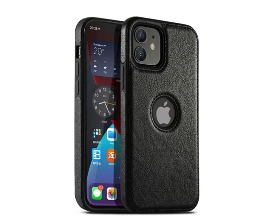 Чохол TPU+PC "Thin Slim Leather" для iPhone 14 Pro Max Чорний