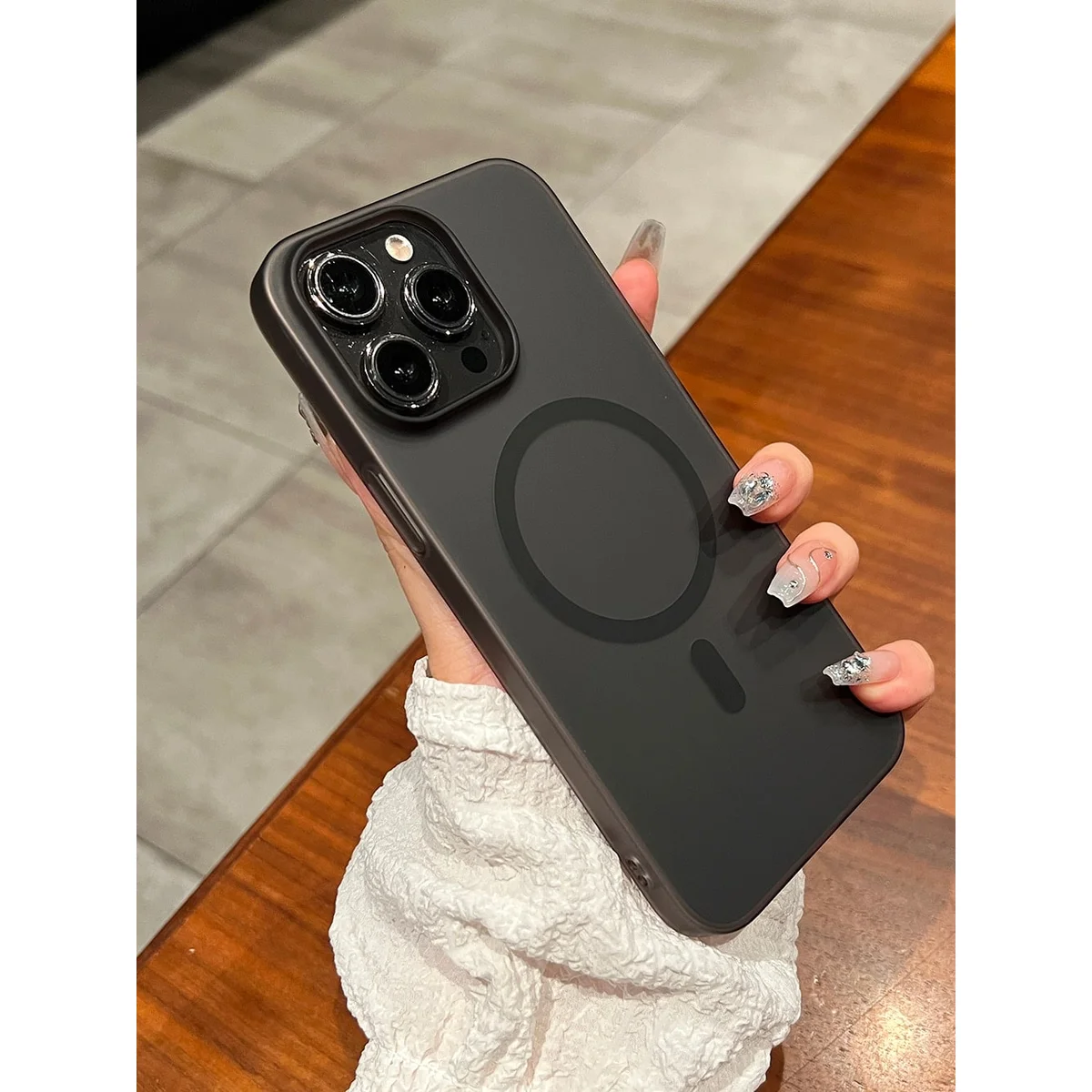 Пластиковий чохол "Luxury Ultra Thin Matte" with MagSafe для Apple iPhone 14 Pro Чорний
