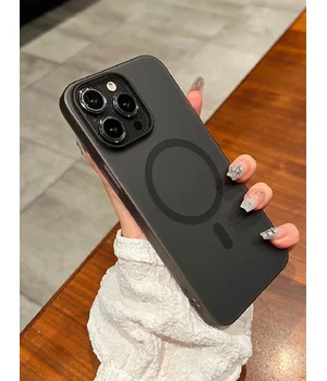 Пластиковый чехол "Luxury Ultra Thin Matte" with MagSafe для Apple iPhone 13 Pro Max Черный Пластиковый чехол "Luxury Ultra Thin Matte" with MagSafe для Apple iPhone 13 Pro Max Черный