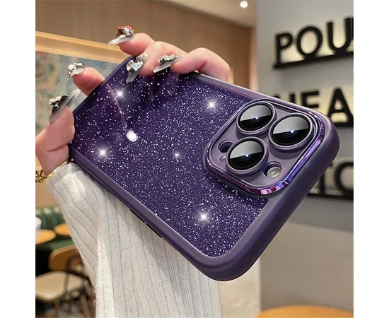 Силіконовий чохол "Bling Plating" для iPhone 14 Pro Фіолетовий