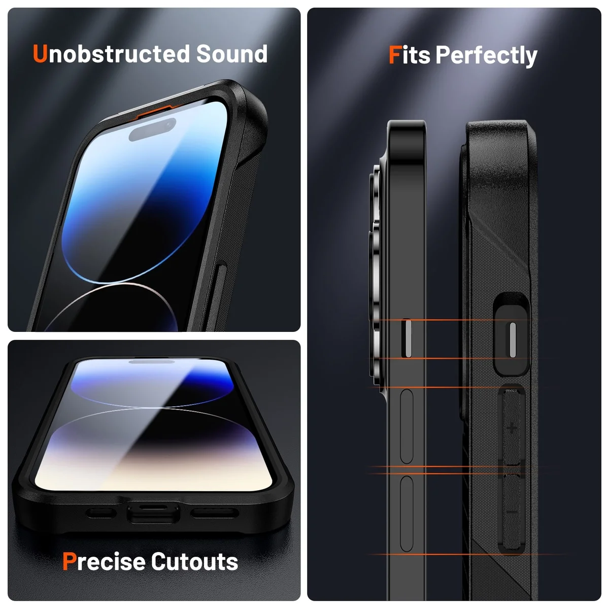 Протиударний чохол "Hybrid Rugged Armor" для iPhone 14 Pro Max Чорний