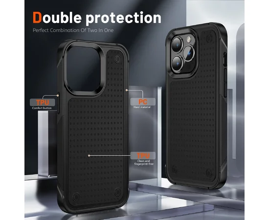 Противоударный чехол "Hybrid Rugged Armor" для iPhone 12 Pro Max Черный