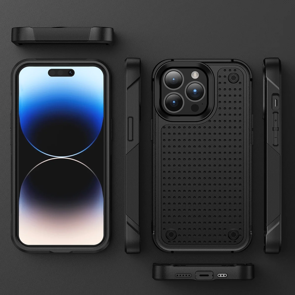Протиударний чохол "Hybrid Rugged Armor" для iPhone 15 Pro Max Чорний