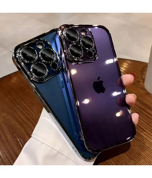 Силиконовый чехол "Square Plating" для iPhone 13 Pro Max Фиолетовый