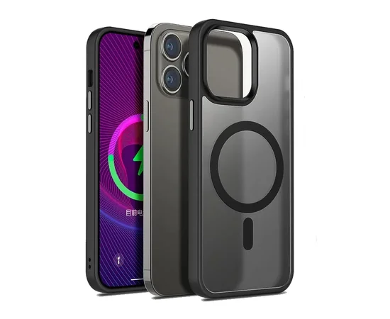 Силиконовый чехол "Silicone Armor" with MagSafe для Apple iPhone 14 Pro Max Черный