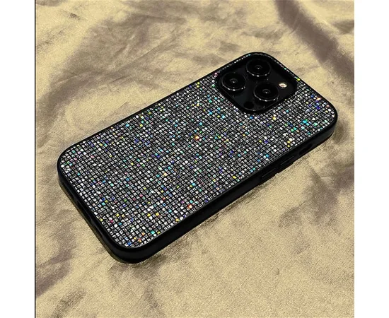 Силиконовый чехол "Bling Sequin" с блестками для iPhone 14 Pro Черный