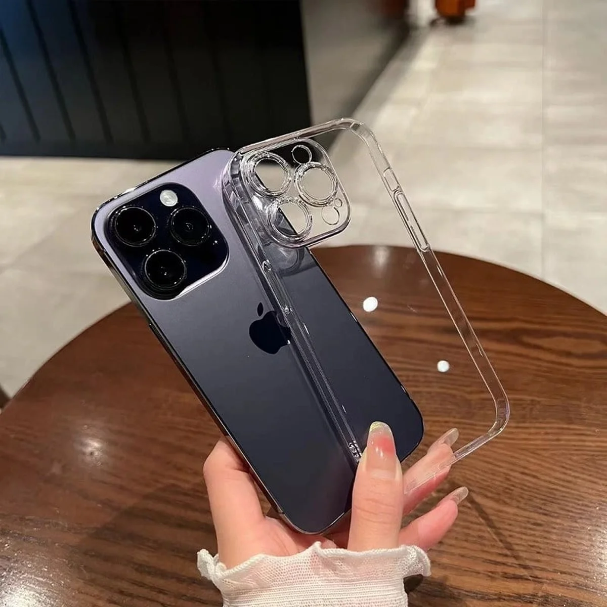 Пластиковый чехол "Transparent Crystal" для iPhone 14 Pro Прозрачный
