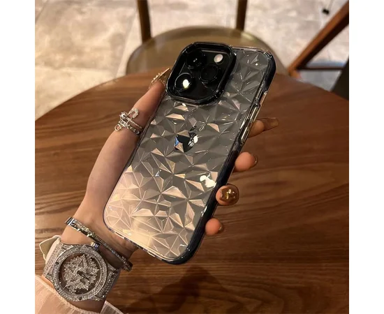 Силиконовый чехол "Crystal Diamond" для iPhone 15 Pro Черный