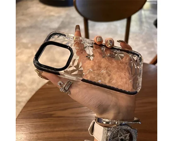 Силиконовый чехол "Crystal Diamond" для iPhone 15 Pro Черный