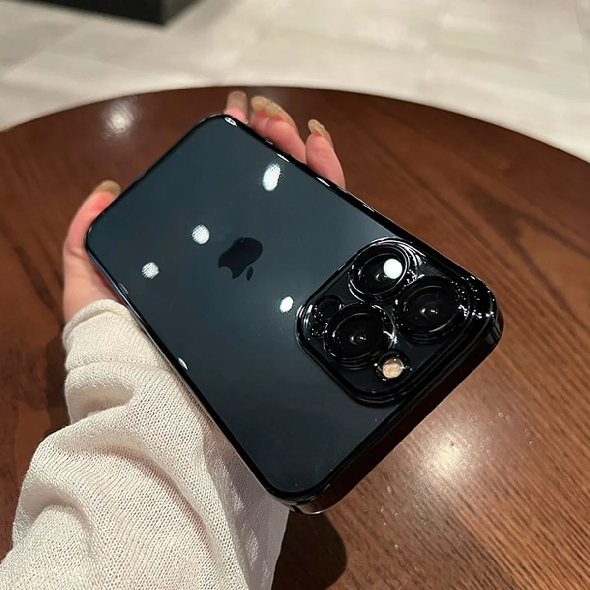 Силіконовий чохол "Square Plating" для iPhone 13 Pro Max Чорний