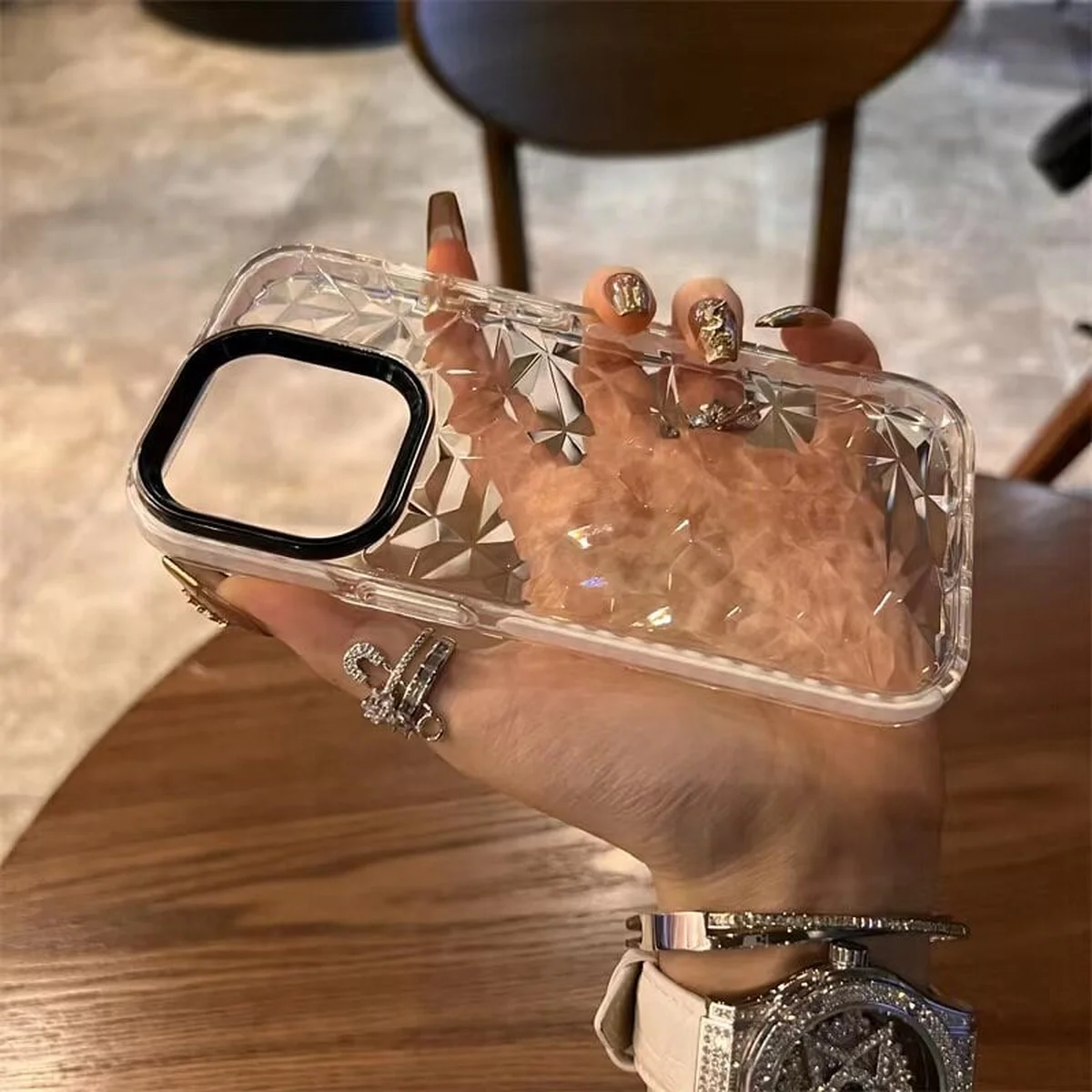 Силиконовый чехол "Crystal Diamond" для iPhone 14 Pro Max Белый