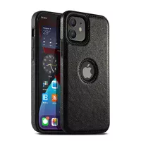 Чехол TPU+PC "Thin Slim Leather" для iPhone 14 Pro Max Черный
