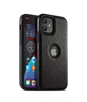 Чохол TPU+PC "Thin Slim Leather" для iPhone 14 Pro Max Чорний