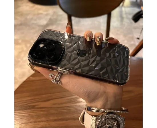 Силиконовый чехол "Crystal Diamond" для iPhone 15 Pro Черный