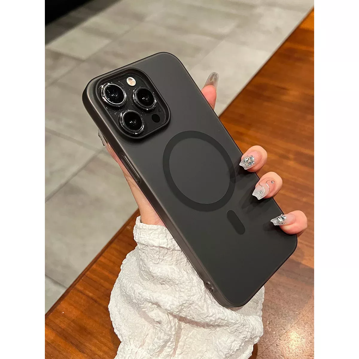 Пластиковий чохол "Luxury Ultra Thin Matte" with MagSafe для Apple iPhone 13 Pro Max Чорний