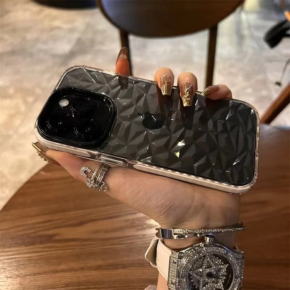 Силиконовый чехол "Crystal Diamond" для iPhone 14 Pro Белый