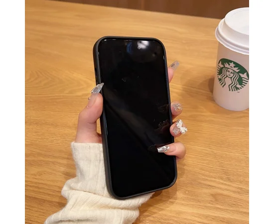 Силиконовый чехол "Luxury Matte" with MagSafe для Apple iPhone 15 Pro Max Черный