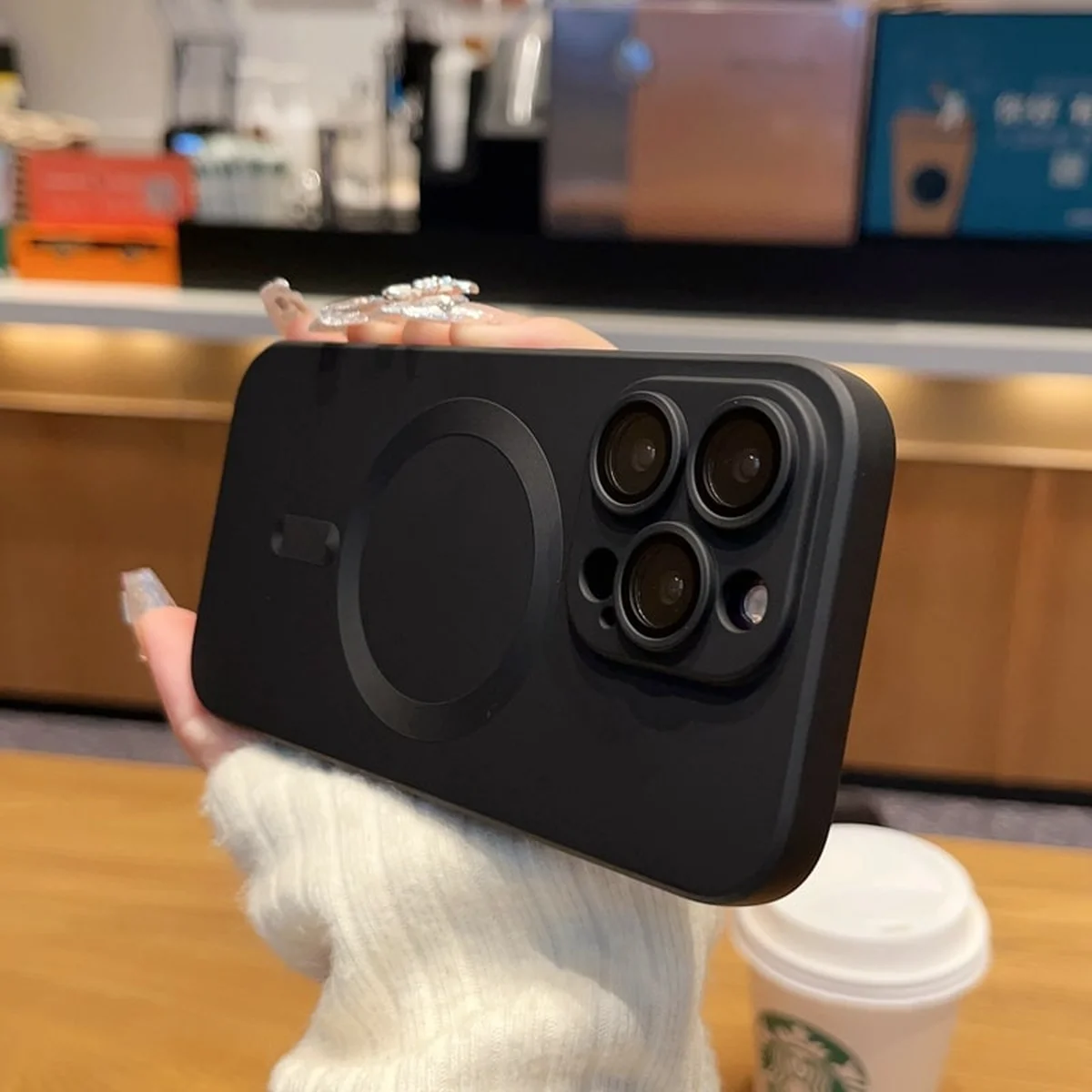 Силіконовий чохол "Luxury Matte" with MagSafe для Apple iPhone 15 Pro Чорний