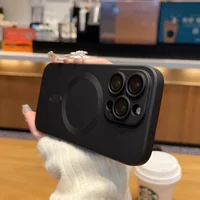 Силіконовий чохол "Luxury Matte" with MagSafe для Apple iPhone 15 Pro Чорний