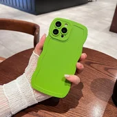 Силиконовый чехол "Candy Wavy" для Apple iPhone 15 Pro Max Зеленый