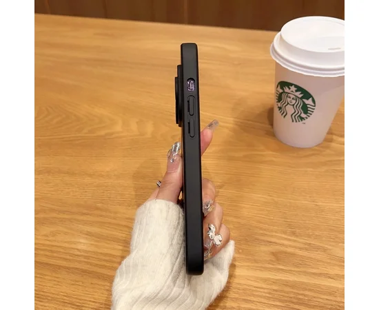 Силиконовый чехол "Luxury Matte" with MagSafe для Apple iPhone 15 Pro Max Черный