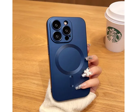 Силиконовый чехол "Luxury Matte" with MagSafe для Apple iPhone 11 Pro Max Синий