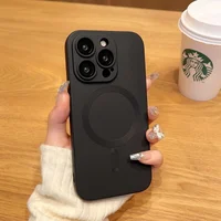 Силіконовий чохол "Luxury Matte" with MagSafe для Apple iPhone 15 Pro Чорний