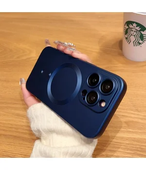 Силиконовый чехол "Luxury Matte" with MagSafe для Apple iPhone 11 Pro Max Синий