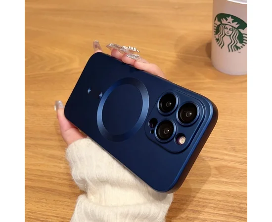 Силиконовый чехол "Luxury Matte" with MagSafe для Apple iPhone 11 Pro Max Синий