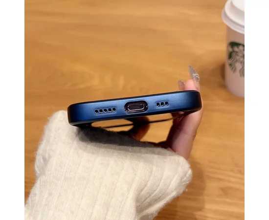 Силиконовый чехол "Luxury Matte" with MagSafe для Apple iPhone 11 Pro Max Синий