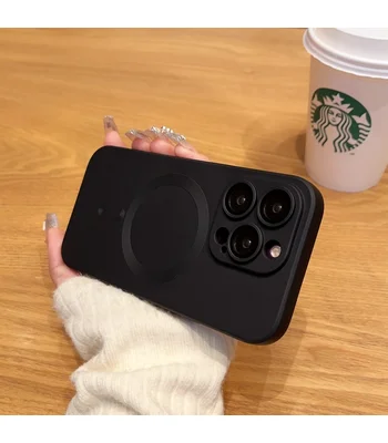 Силіконовий чохол «Luxury Matte» with MagSafe для Apple iPhone 16 Pro Max Чорний