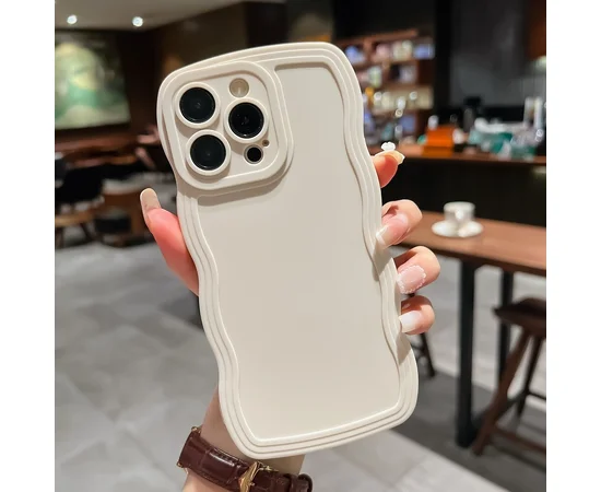 Силиконовый чехол "Candy Wavy" для Apple iPhone 14 Pro Белый