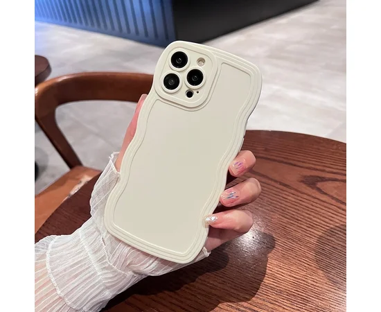 Силиконовый чехол "Candy Wavy" для Apple iPhone 14 Pro Белый