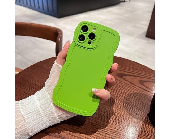 Силиконовый чехол "Candy Wavy" для Apple iPhone 15 Pro Зеленый
